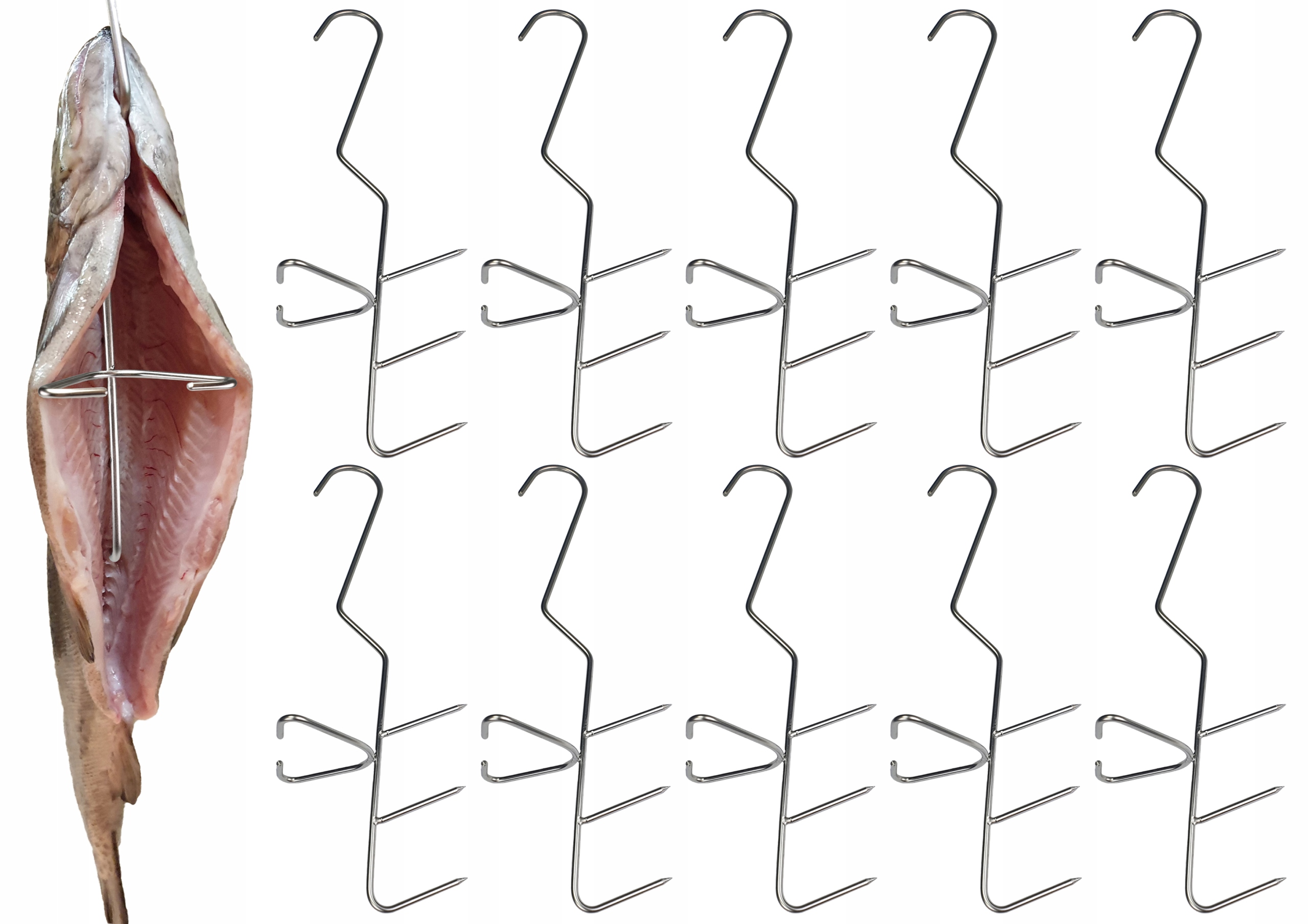 

H-322-M haki potrójne do wędzenia ryb wędzarnicze