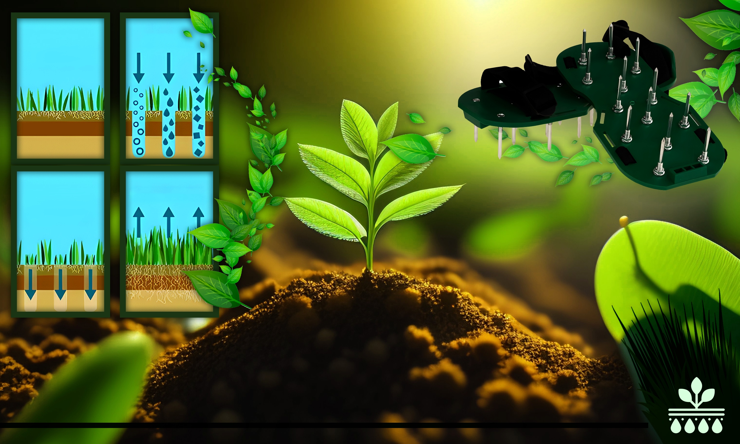 AERATOR OGRODOWY SANDAŁY NAKŁADKI NA BUTY Z KOLCAMI DO TRAWNIKÓW NAKŁUWACZ EAN (GTIN) 5906623230372