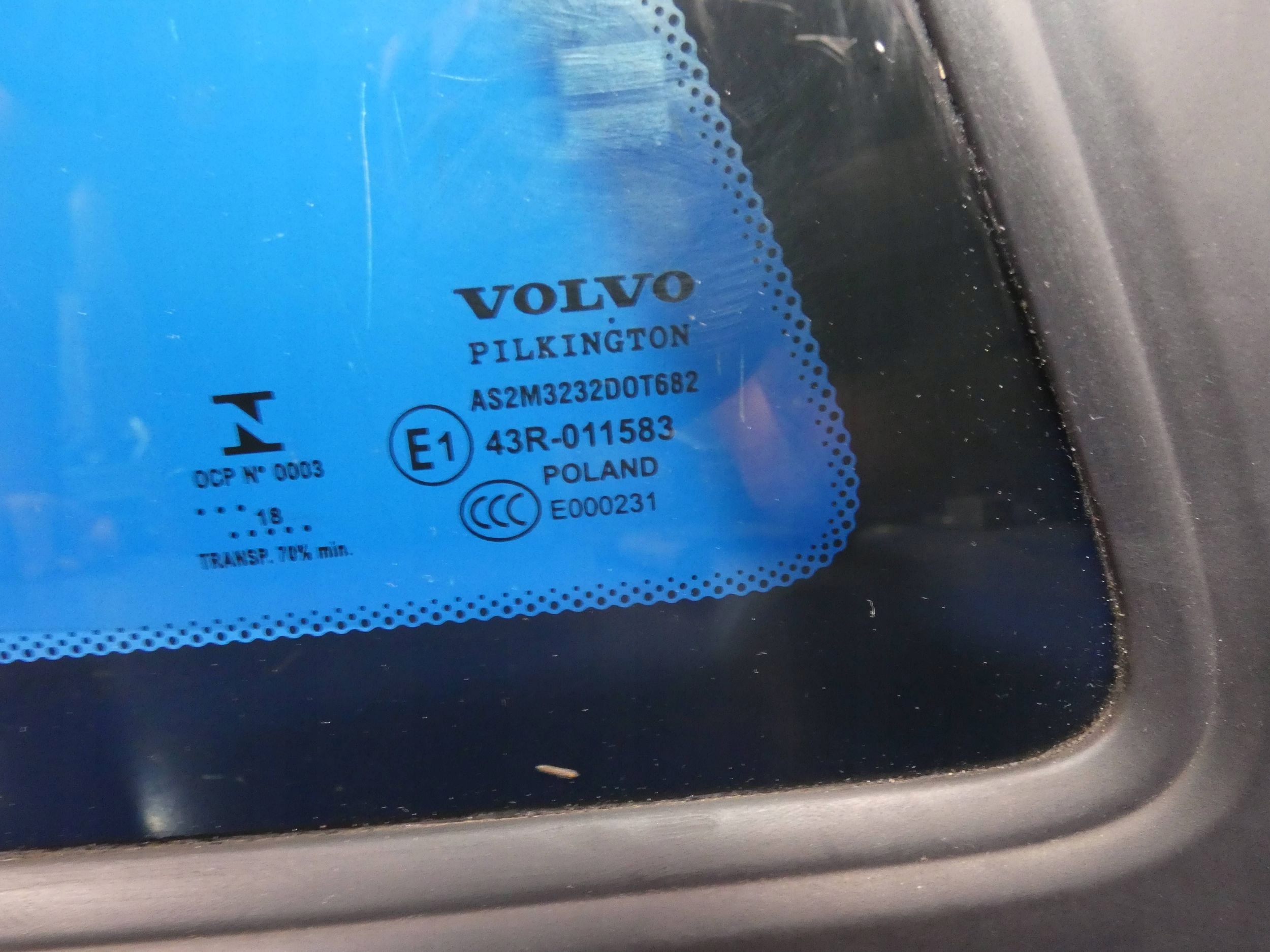 VOLVO V60 II 18- window bodywork left left rear part rear