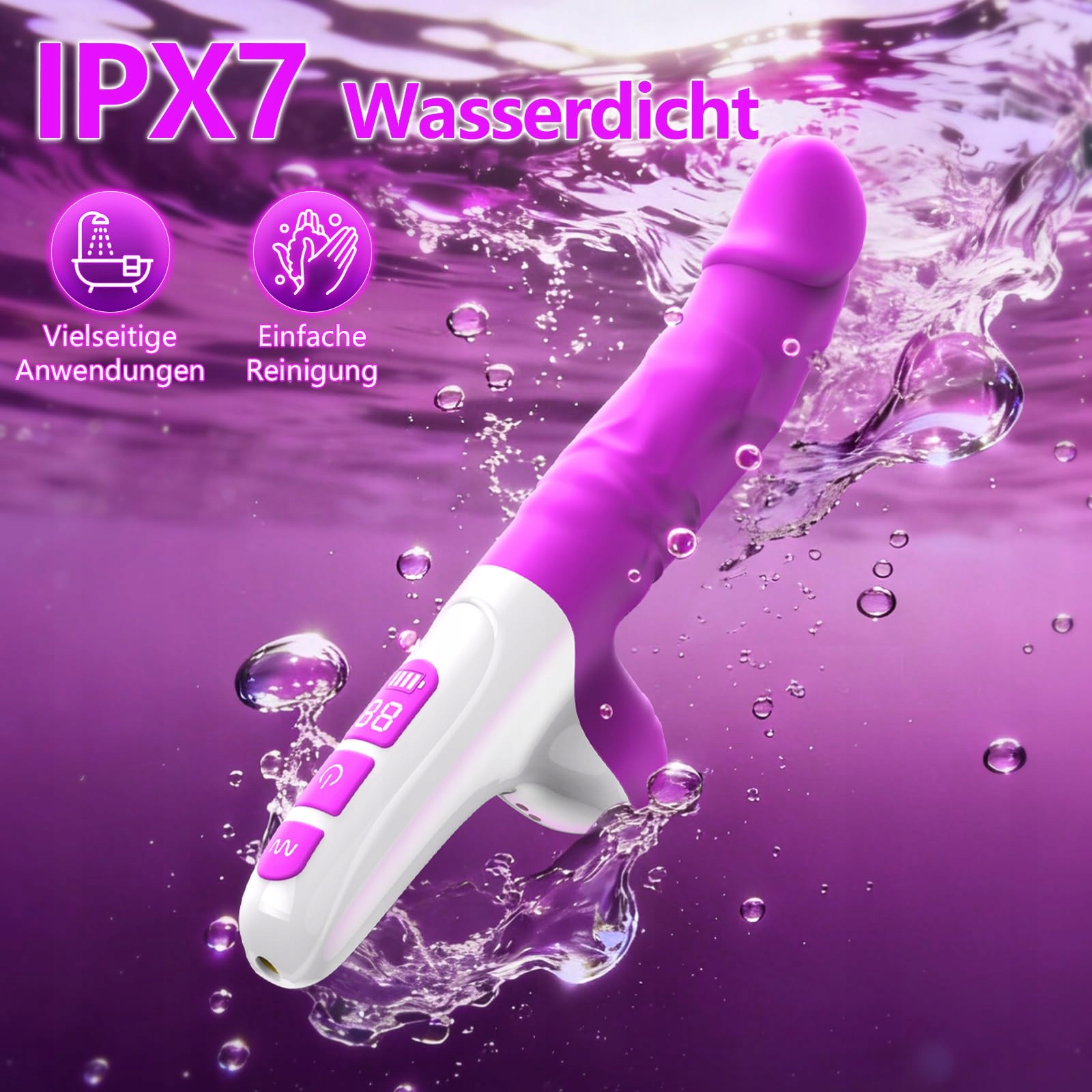 HIVEFUN Wibrator Dildo Zestaw dla Kobiet, Klitoris G-Punkt, 7 Wibracji — miniatura 8