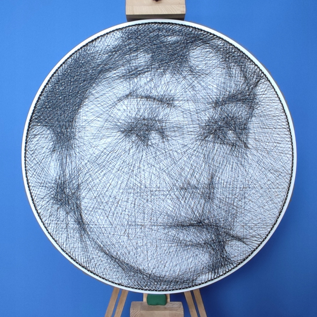 Audrey Hepburnová Portrét String Art s nití 60 cm