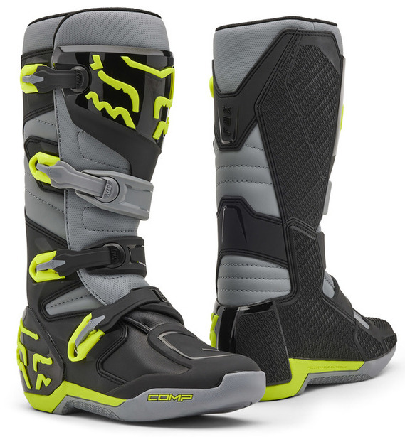 Fox Comp Grey Yellow Motocyklové Topánky Offroad Cross Enduro Ako Darček