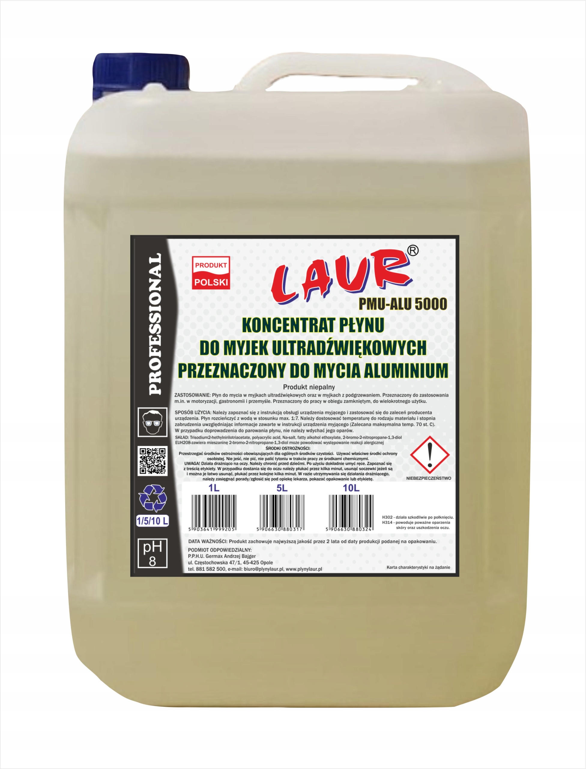 Ultrazvuková mycí kapalina 5L Aluminium (koncentrát) Pmu-alu