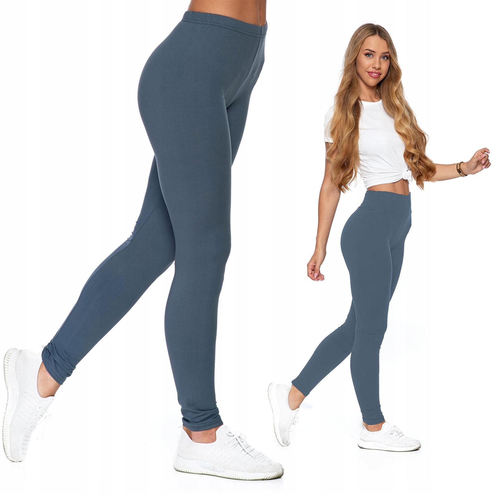 

Legginsy z Wysokim Stanem Kryjące Damskie Moraj