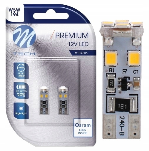 

Postojówki Led Can Bus 8 Smd Diody W5W T10 M-tech