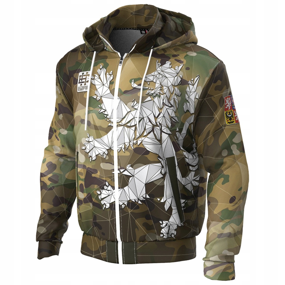 Pánská běžecká Mikina Extreme Hobby Czech Lev Xs Camo