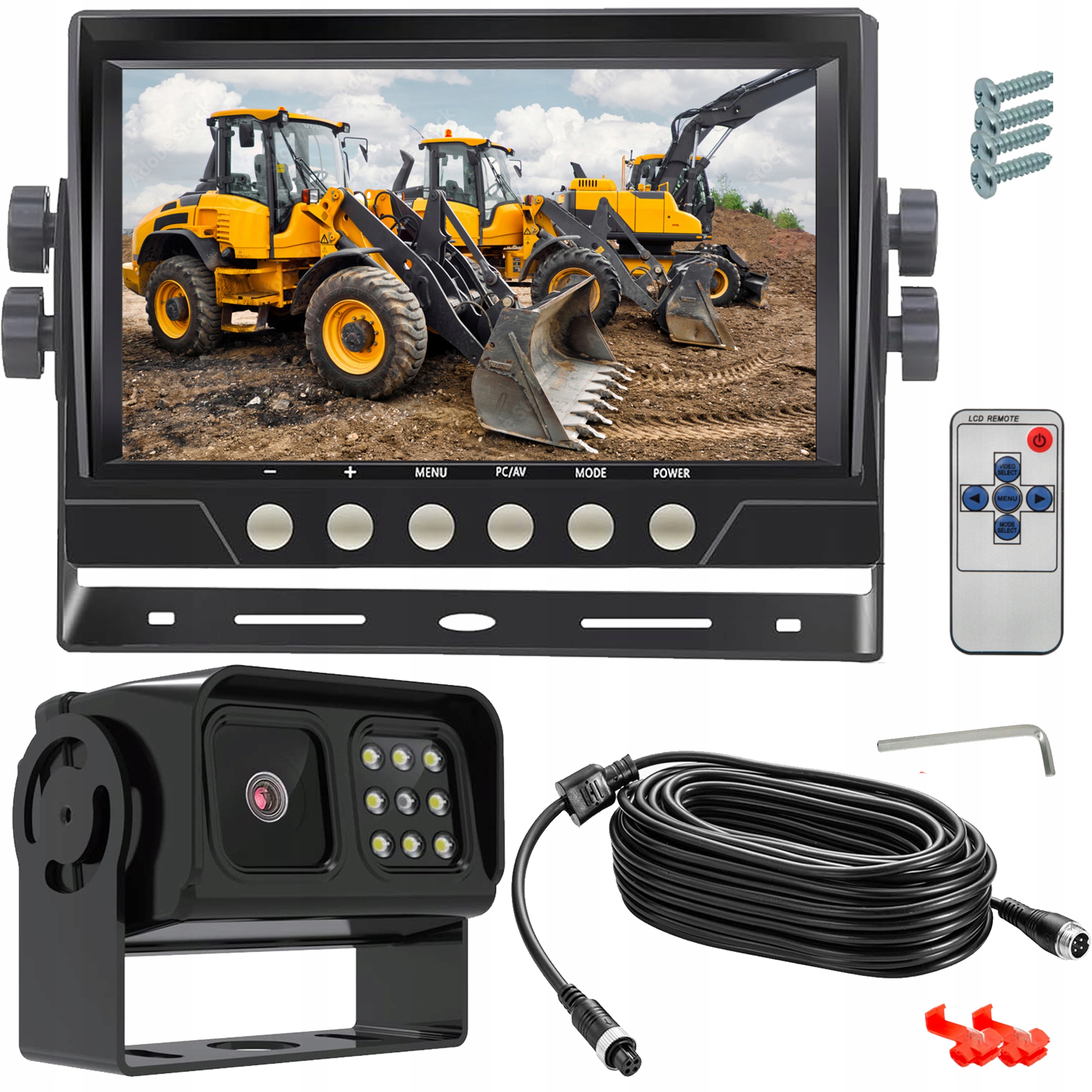Sada Cúvania Monitor Kamera Sony Full Hd Pre Tir Bus Traktor Kombajn 15 M
