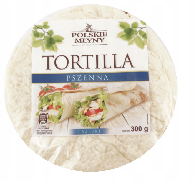 

Polskie Młyny Tortilla pszenna 300 g (4 sztuki)