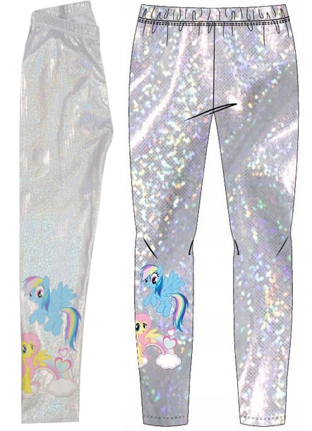 

Pony Getry Legginsy Metaliczne Srebro 128 E307Ł