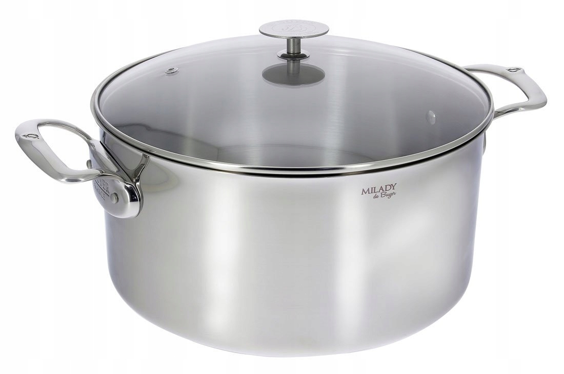 Hrniec de Buyer Milady 20 cm s krytom z oceľového skla na indukciu