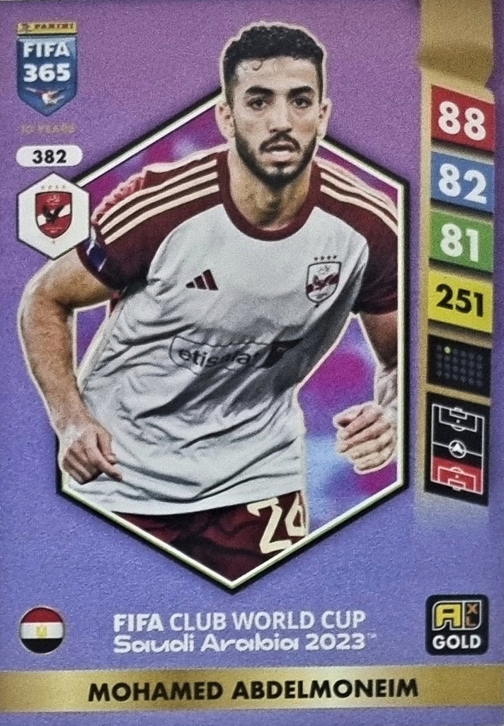 Panini Fifa 365 2025 Gold Fifa Club World Cup 382 Mohamed Abdelmoneim Al