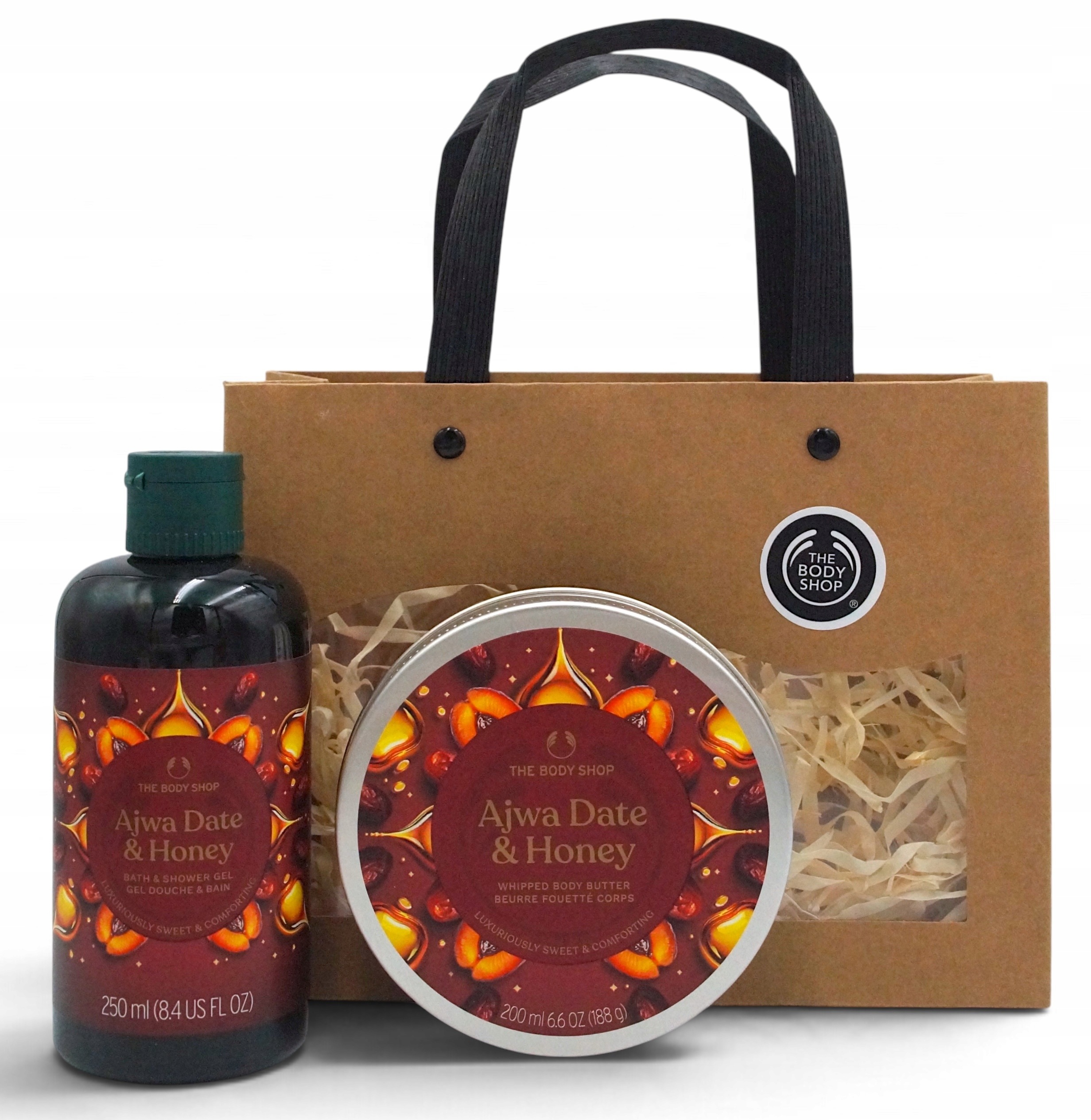 Zestaw prezentowy kosmetyków Daktyl The Body Shop Ajwa Date Gift Masło Żel