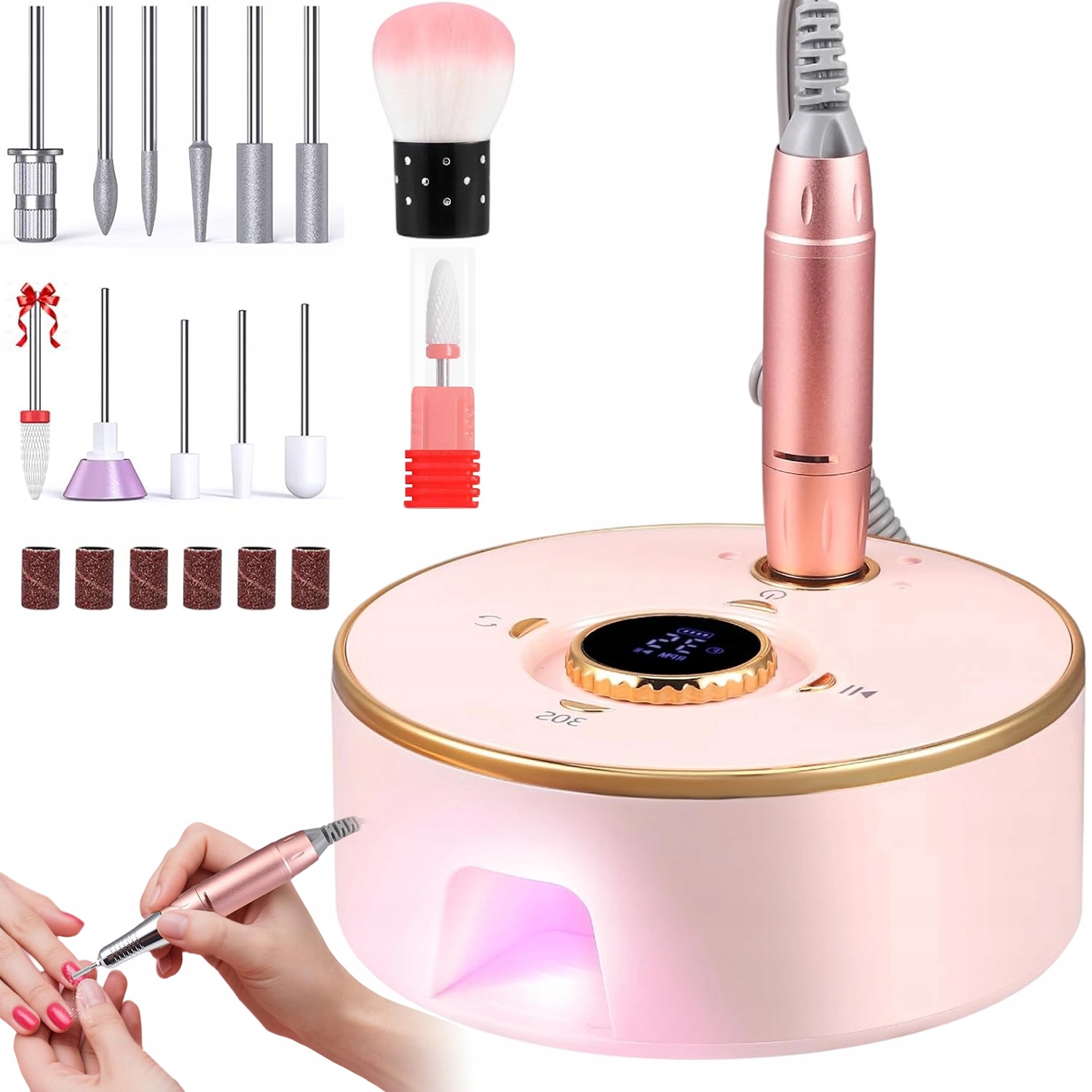 Profesionální Bruska Na Nehty A Manikúru Pedikúra 12X Brusné Hlavice