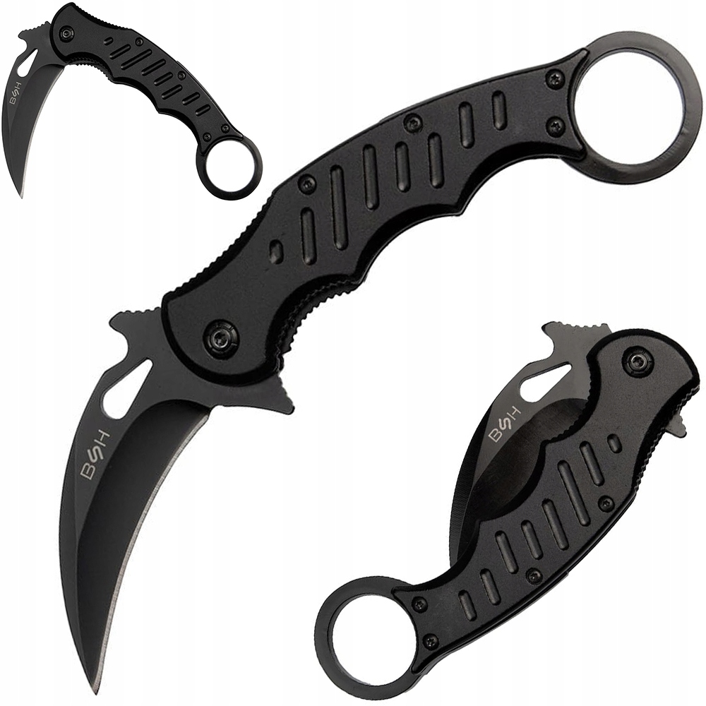 NÓŻ SPRĘŻYNOWY KARAMBIT SKŁADANY CS:GO NECK PAZUR