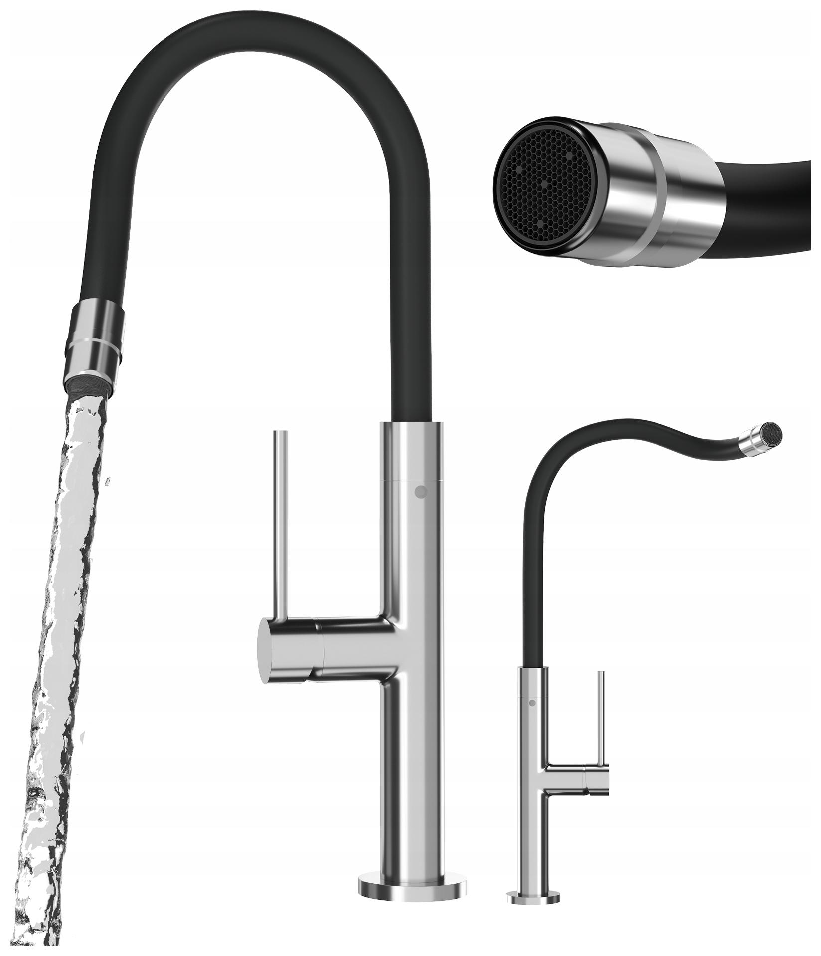 Kuchynská Batéria S Flexibilným Výtokom Strieborná Chrómová Vodovodná Batéria Do Drezu Oti