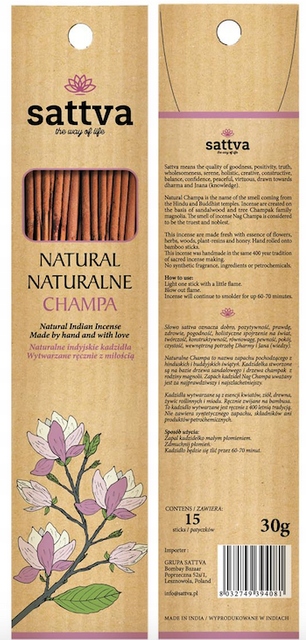 

Sattva Naturalne Kadzidła Champa Incense 30G