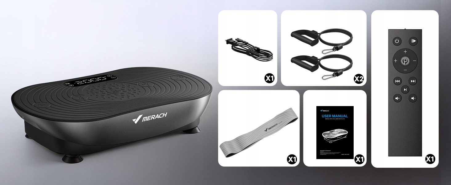 ВІБРАЦІЙНА ПЛАТФОРМА MERACH 99 ШВИДКОСТЕЙ СВІТЛОДІОДНИЙ ДИСПЛЕЙ 150 Вт ПОВНЕ ТРЕНУВАННЯ ТІЛА З ДИСТАНЦІЙНИМ КЕРУВАННЯМ Амплітуда вібрації 0-10 мм