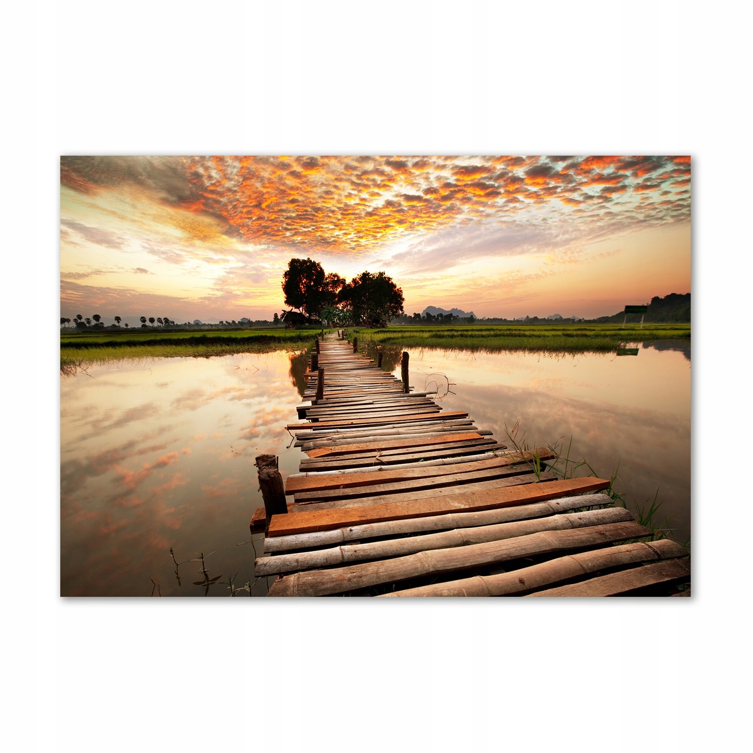 

Foto obraz szkło hartowane Drewniany most 100x70