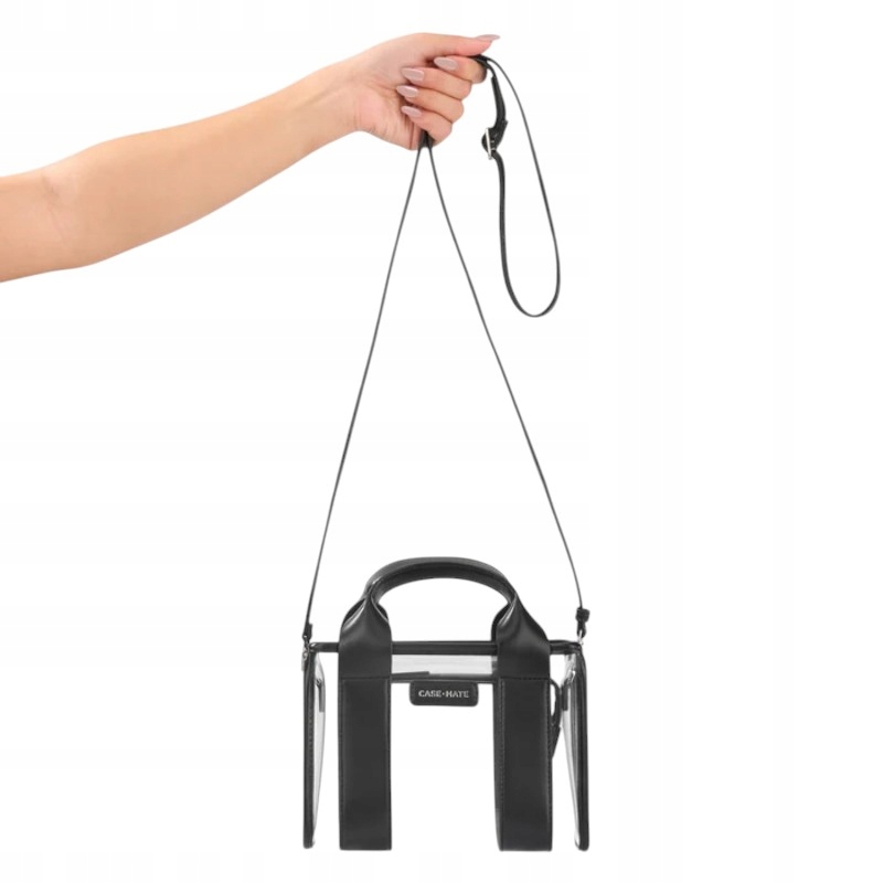 Case-Mate Micro Tote Bag Waterproof Shoulder Bag (Black/Clear)