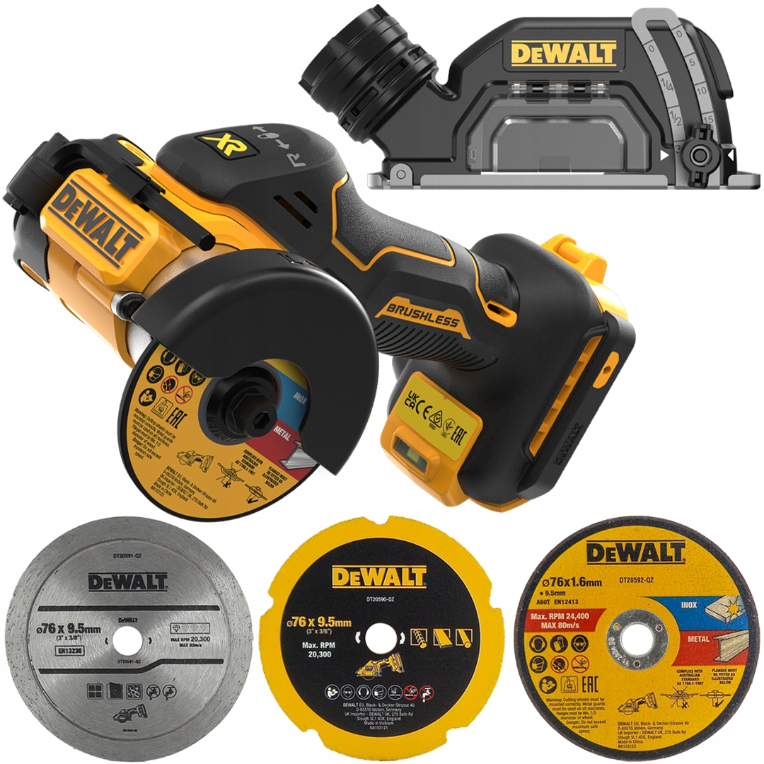 

Kompaktowa szlifierka kątowa 76mm DeWALT DCS438N