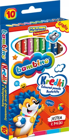 

Kredki bambino w oprawie drewnianej