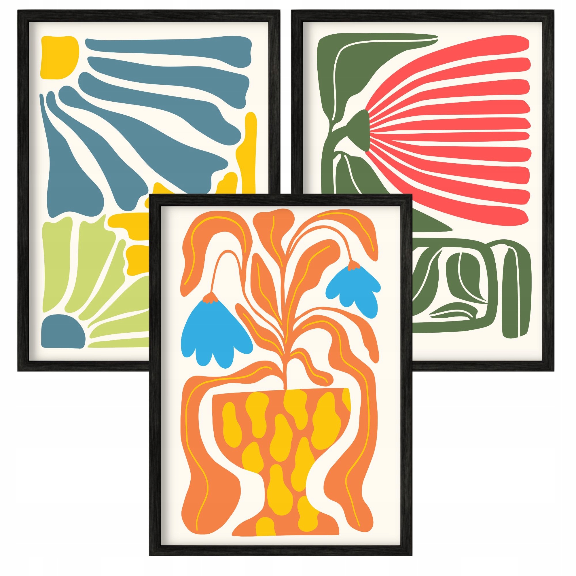 Set 3 x Plakát Foto Obraz 50x70 Barevné Jarní Květiny Jaro 70x50