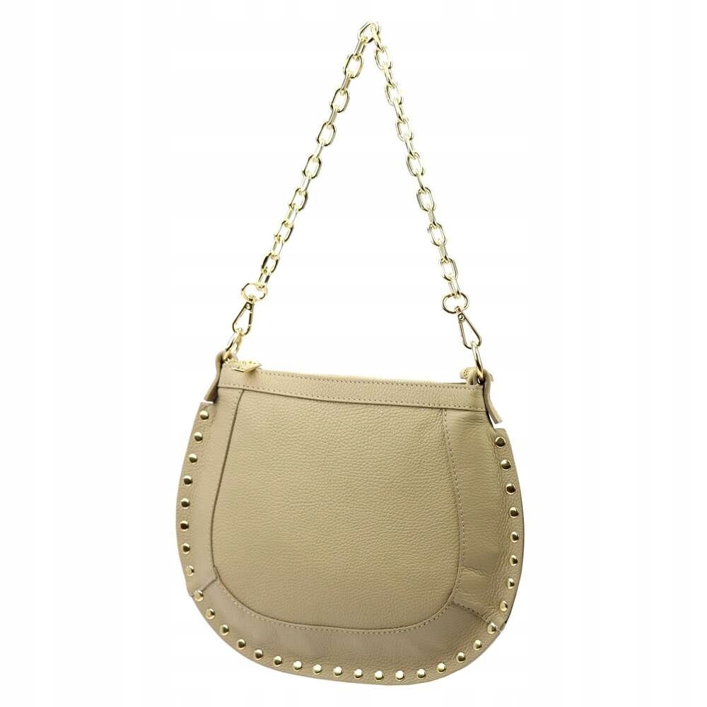 Kožená kabelka Přes Rameno Luka 24-026 Dollaro Tmavě béžová Crossbody