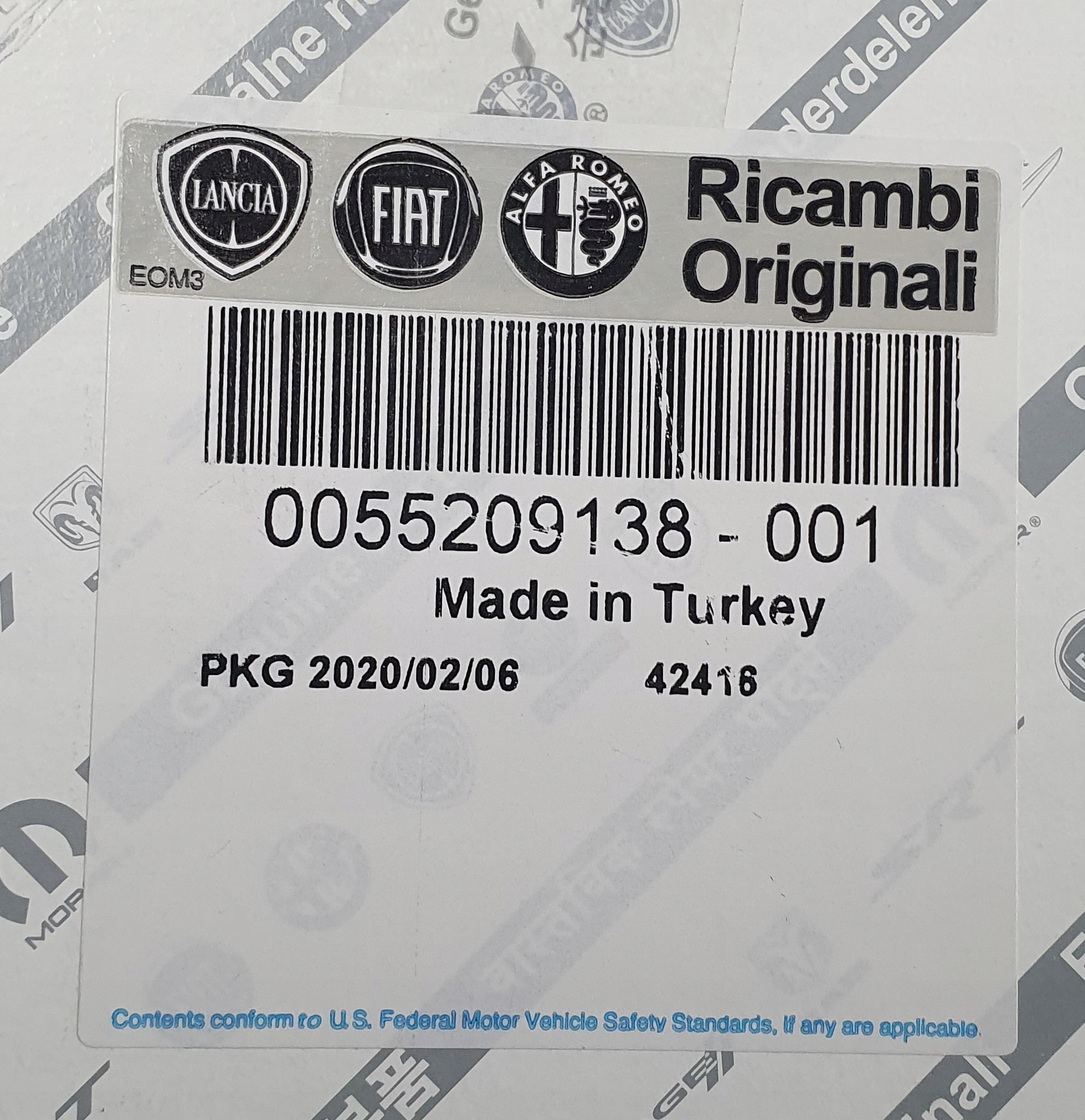 WYSPRZĘGLIK CENTRALNY ALFA ROMEO FIAT LANCIA 55209138 NOWY ORYGINALNY OE Producent części Fiat OE