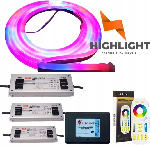 50m Hudobný set Magic Digital animovaný Neon Flex Rgb 13W WS2811
