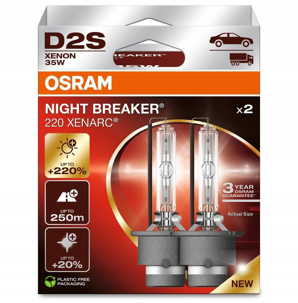 Osram Night Breaker Xenarc D2S Xenon Ksenon Żarnik 66240XNN Komplet