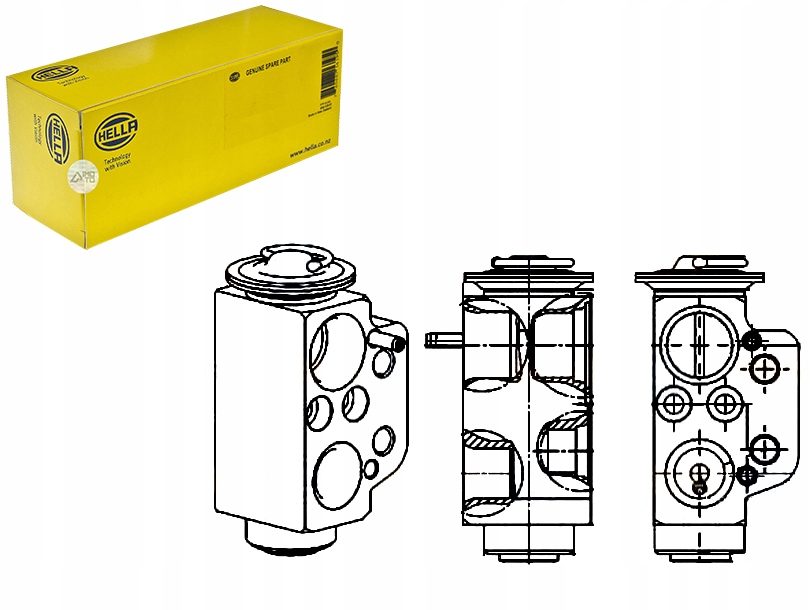 8UW 351 - Расширительный клапан кондиционера VW T5 04-HELLA