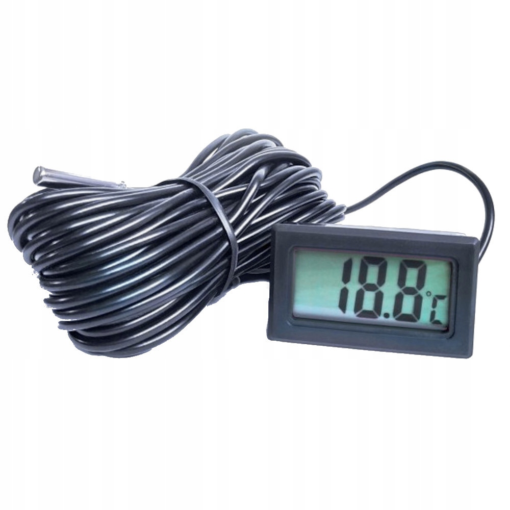 ELEKTRYCZNY PANELOWY TERMOMETR Z SONDĄ 10M