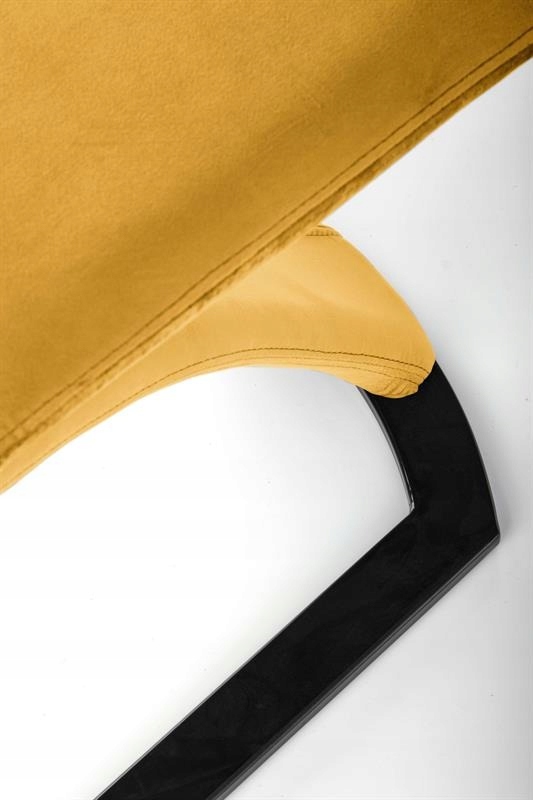 Krzesło tapicerowane K-442 Halmar Musztardowe, na płozach Marka Halmar