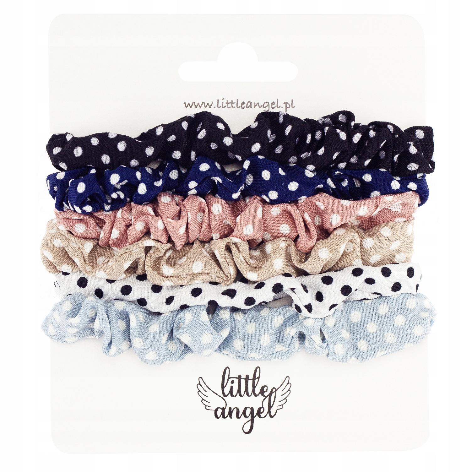 

Gumki do włosów Zestaw 6 szt Scrunchies frotki