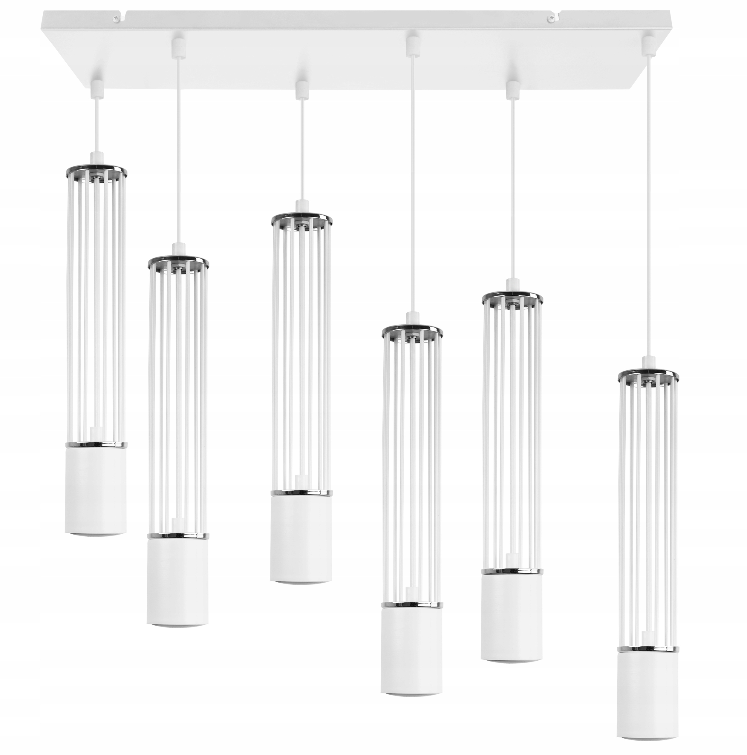 Led Stropní Lampa Závěsná Tuba Lustr Loft Nad Ostrov Stůl Chrom Bílá