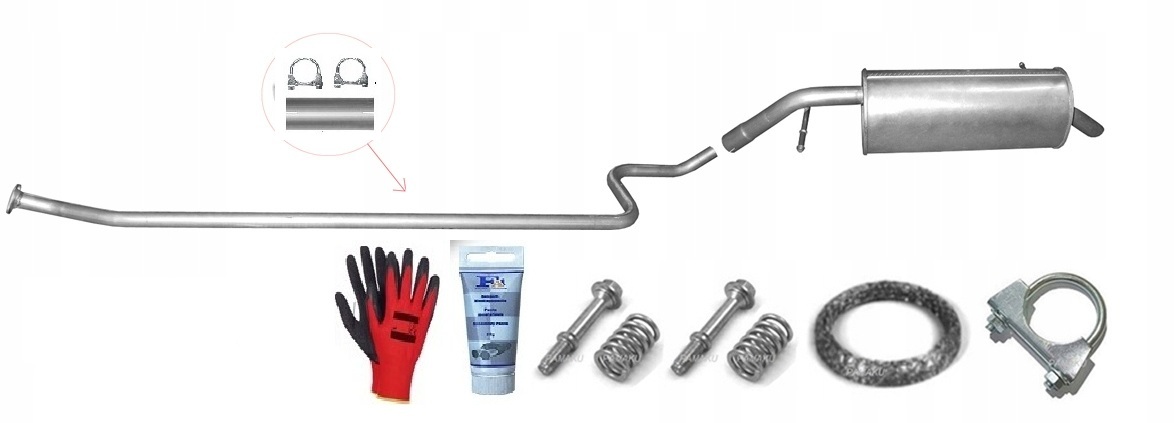 Peugeot 207 1.4i 55kW 2006-4/2008 Hatchback Kombi Trubka Tlumič sada bonus