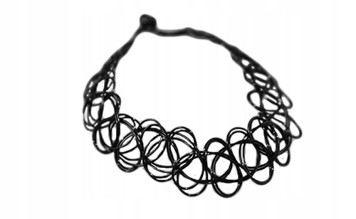 

-MARGUT-Obroża naszyjnik tatoo tatuaż żyłka czarny