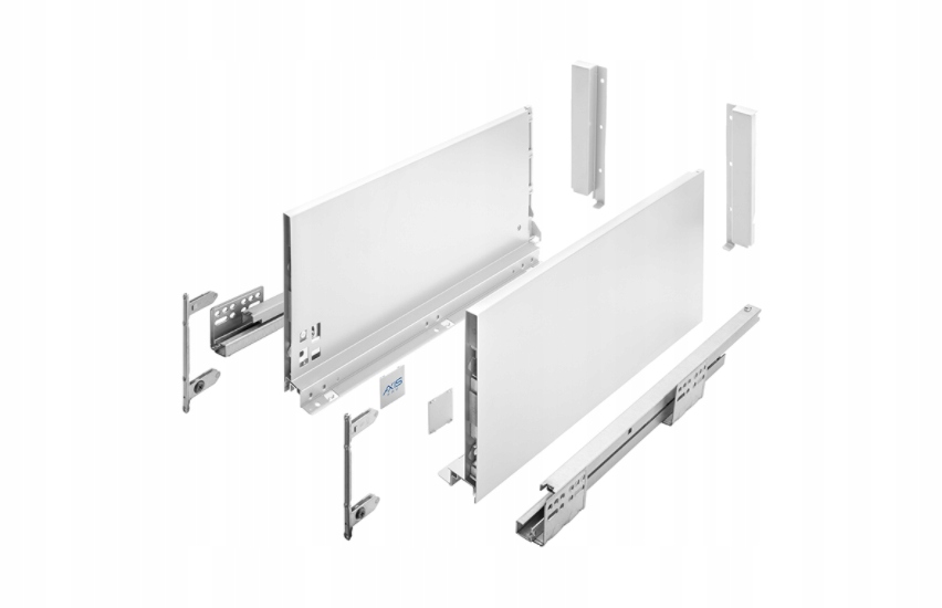 Szuflada Gtv Axis Pro Biała Pełen Wysuw Cichy Domyk Wysoka L450 H168