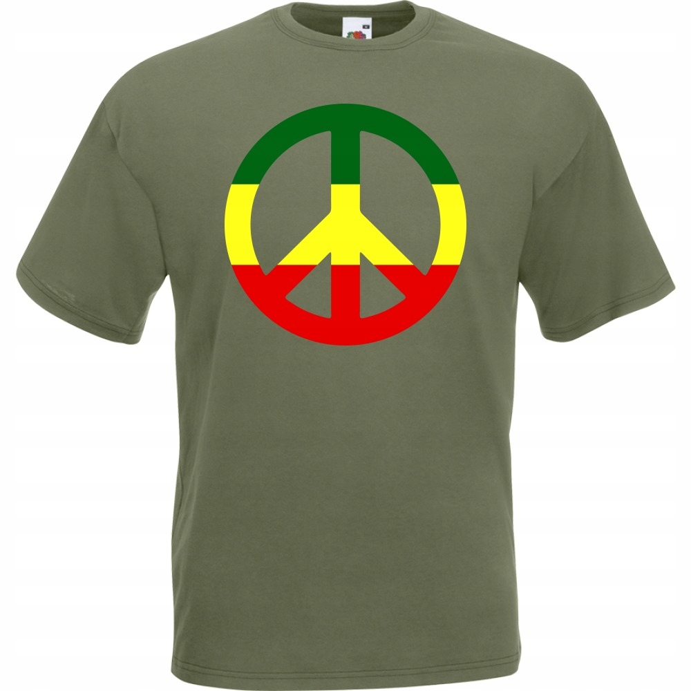 

Koszulka reggae pacyfka rasta XXL oliwkowa
