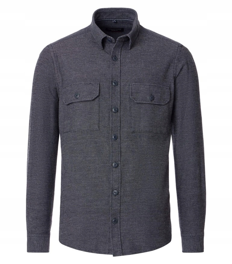 Velká pánská košile s kapsami Šedá 1300 Casamoda