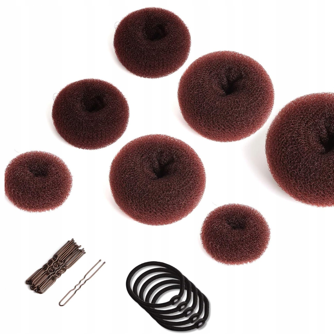 Sada Na Výrobu Koků Elastické Gumičky Na Vlasy Sponky 32 Ks