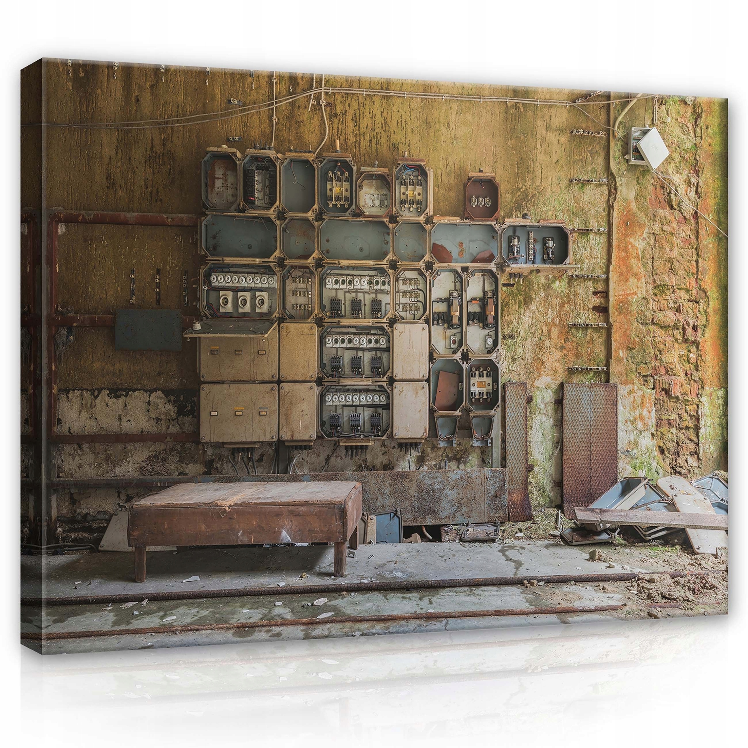 Obraz 80x60 Zanedbání Ruina Industriální Elektrický Zničený