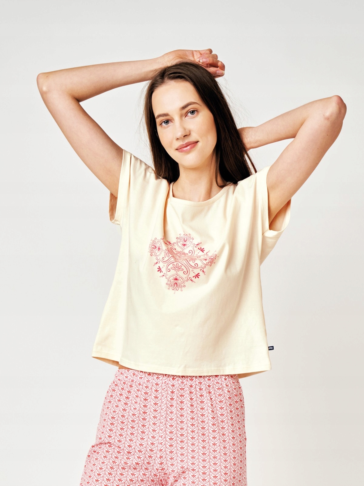 Dámské Pyžamo Lns 796 A24 Kr XL broskvová barva