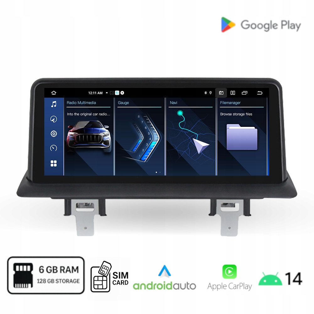 Android rádio Bmw E87 E88 E81 E82 CIC Android Auto Carplay Sim 6 Gb Ram