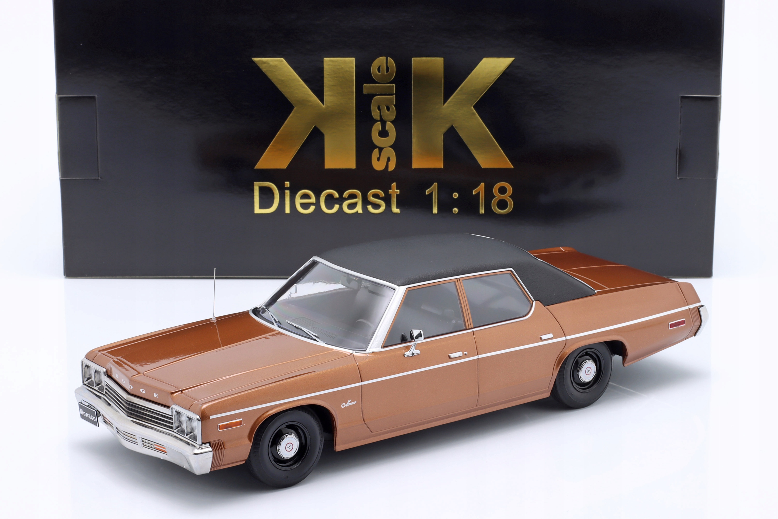 Měřítko Kk Dodge Monaco 1974 Hnědá metalíza/Černá 1:18