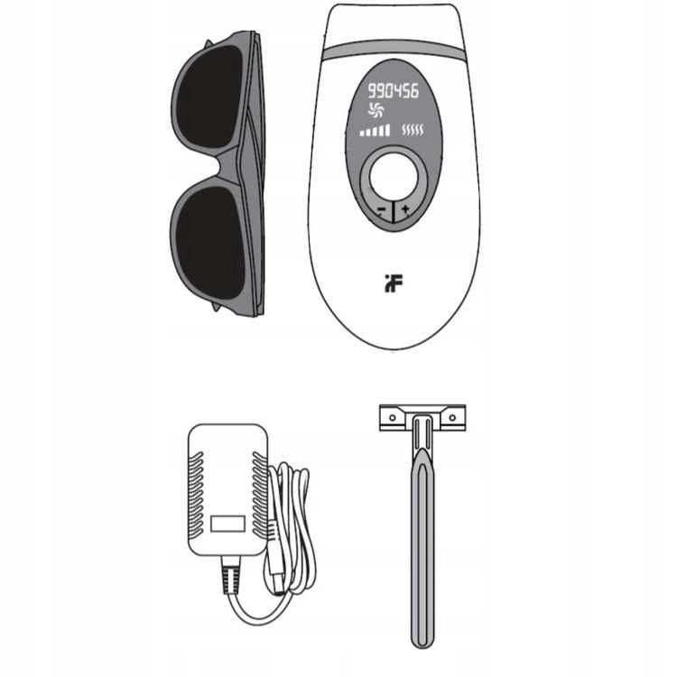 inFace DEPILATOR IPL DO CIAŁA NÓG BIKINI RÓŻOWY Waga produktu 0.65 kg