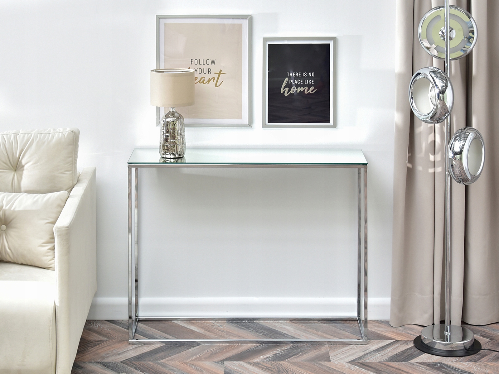 LUSTRZANA KONSOLA DO SALONU W STYLU GLAMOUR BALI CHROM POŁYSK BALT LUSTRO Kod producenta 5907698668985