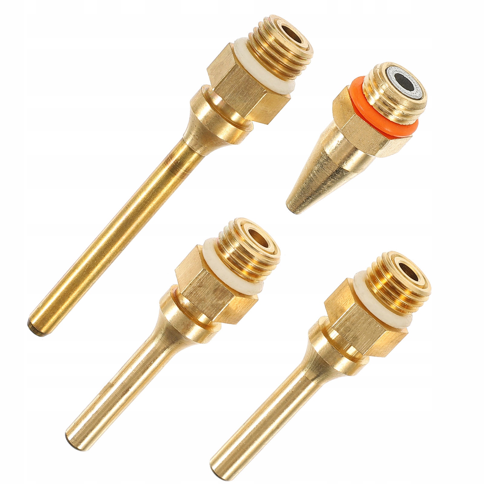 DYSZE DO PISTOLETU KLEJOWEGO 4 SZTUKI MIEDZIANE RÓŻNYCH ROZMIARÓW