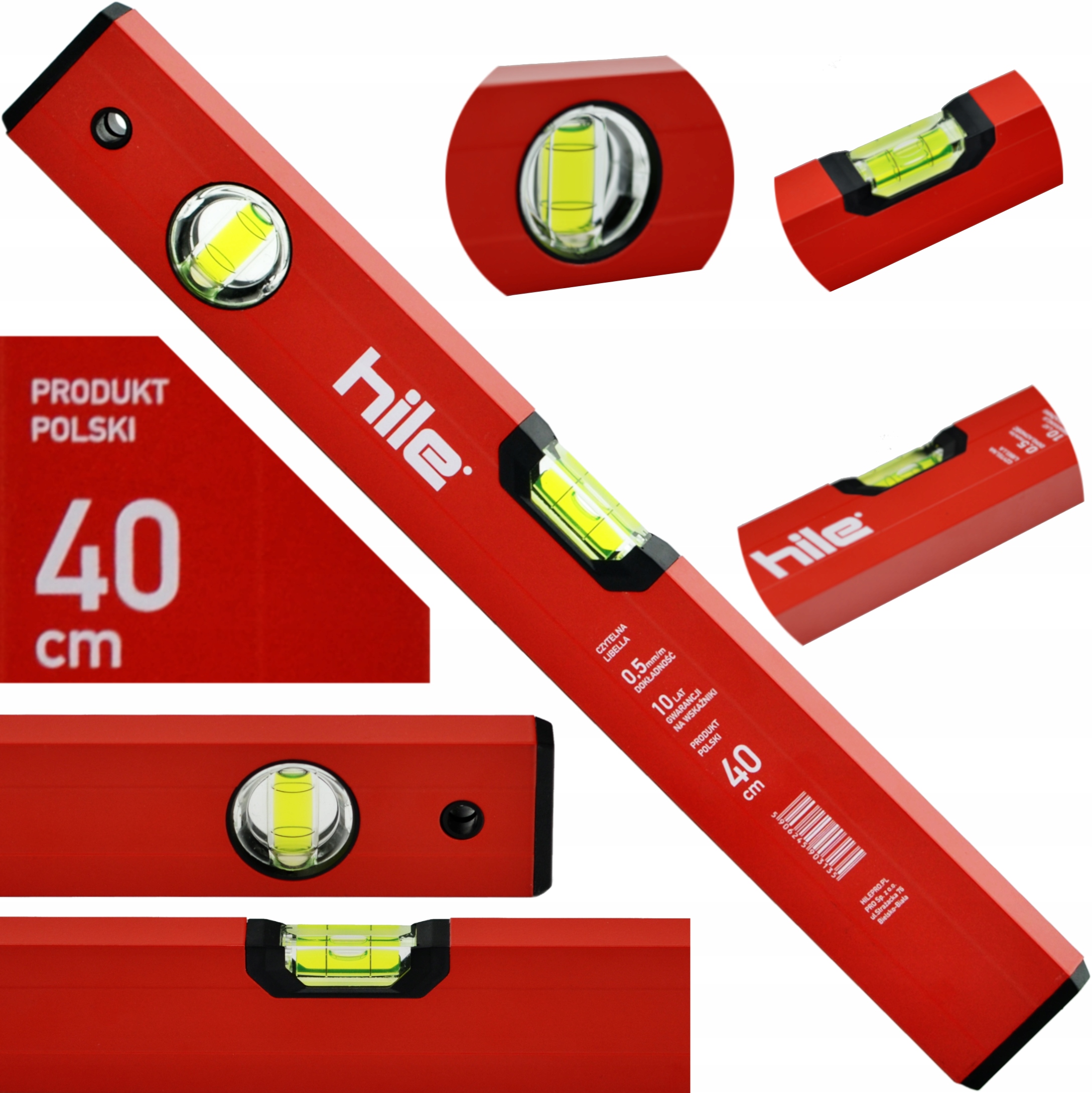 

Poziomica Poziomnica 40 cm Aluminiowa Pro Hile