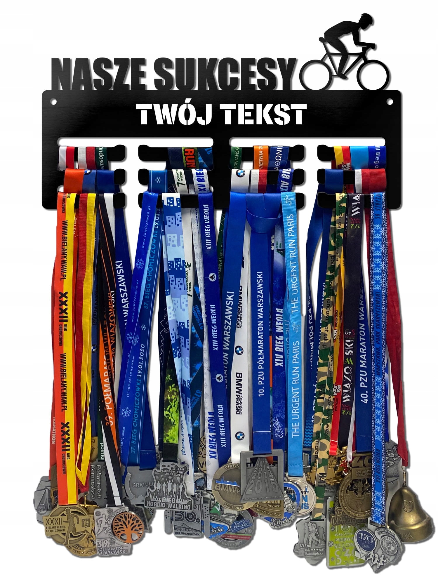 Wieszak na medale Nasze Sukcesy twoje imię dowolny tekst 93.3